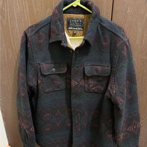 Jachs Men's Black and Burgundy Jacket